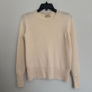 NWOT J.Crew Ivory Cashmere Pullover Sweater Sz XS Preppy Quiet Luxury Old Money